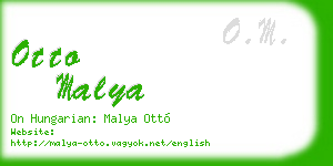 otto malya business card