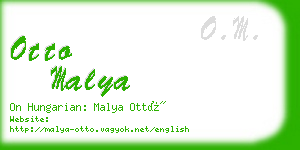 otto malya business card